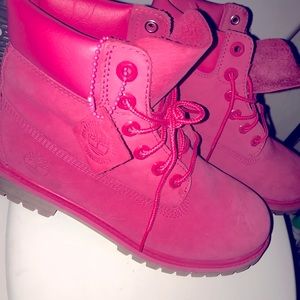 Special edition pink Timberland boots